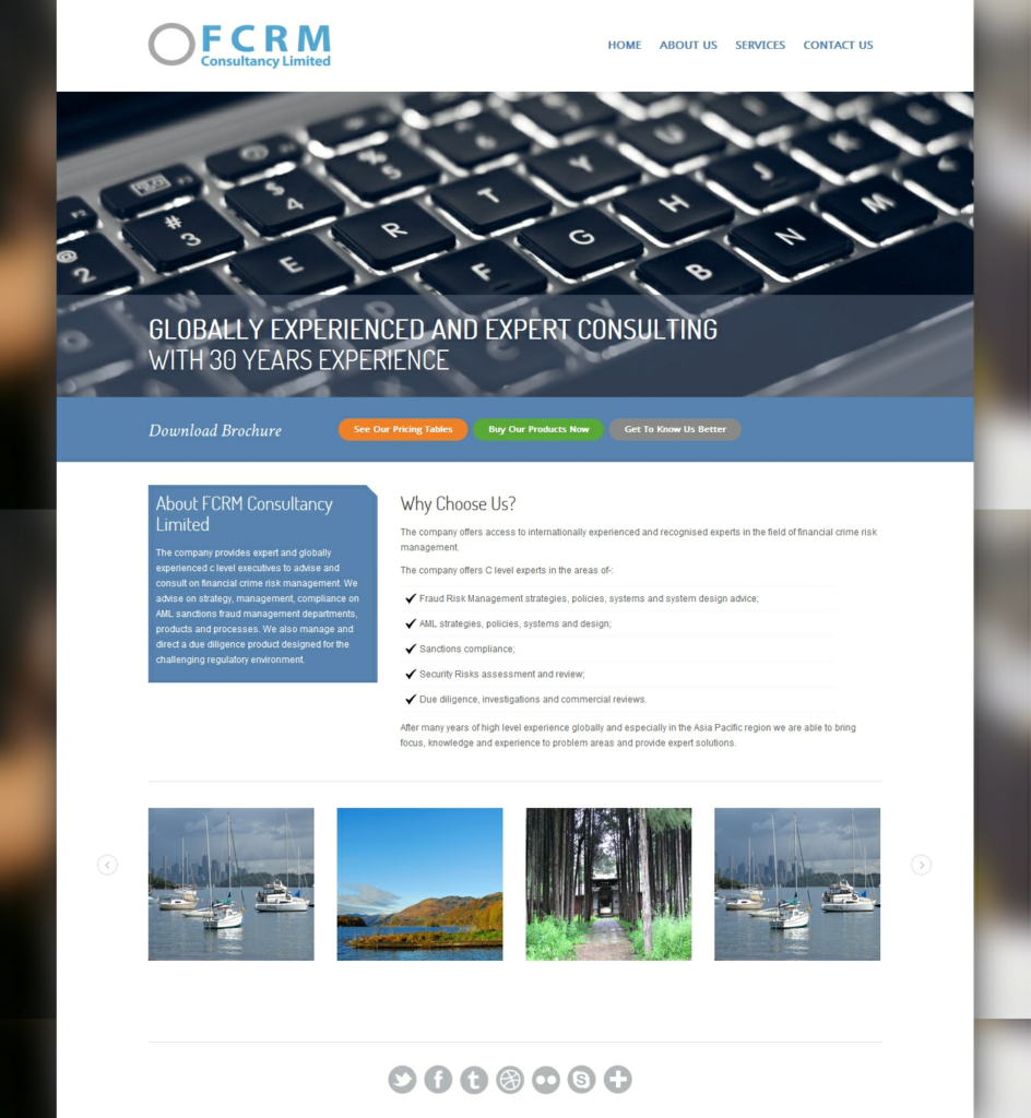 FCRM Consultancy - Full Screenshot