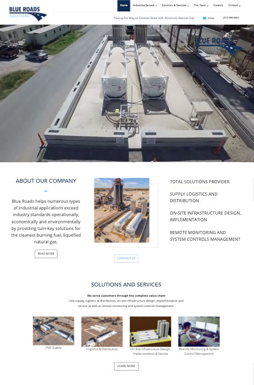 Blue Roads Solutions - Full Screenshot